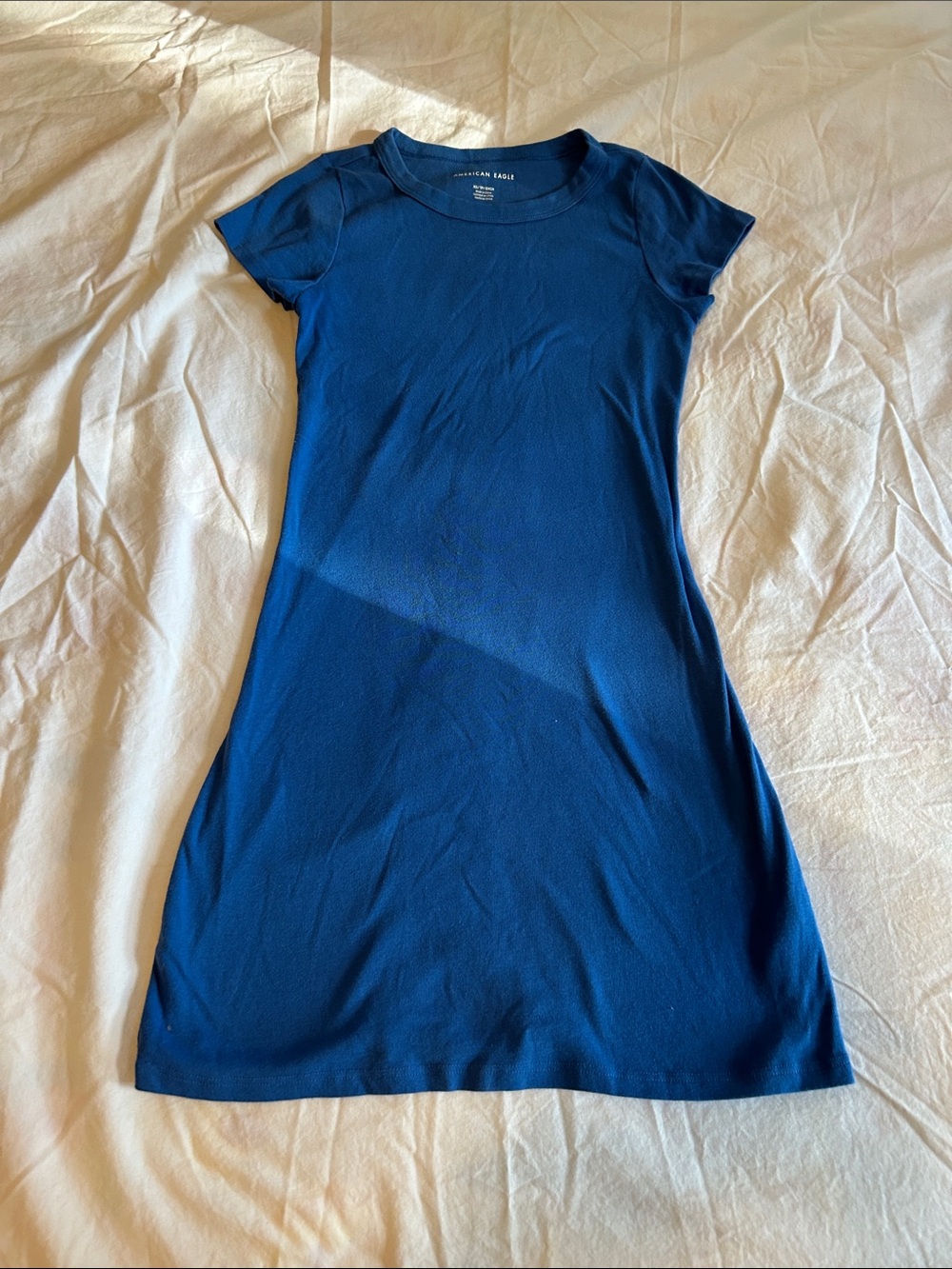 AEO Blue Short Sleeve T-Shirt Dress